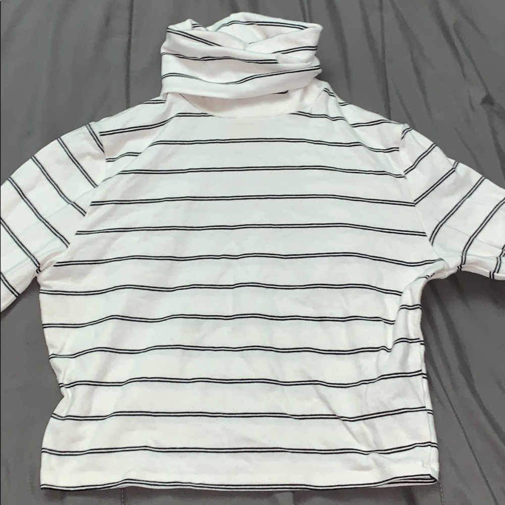Cropped turtleneck